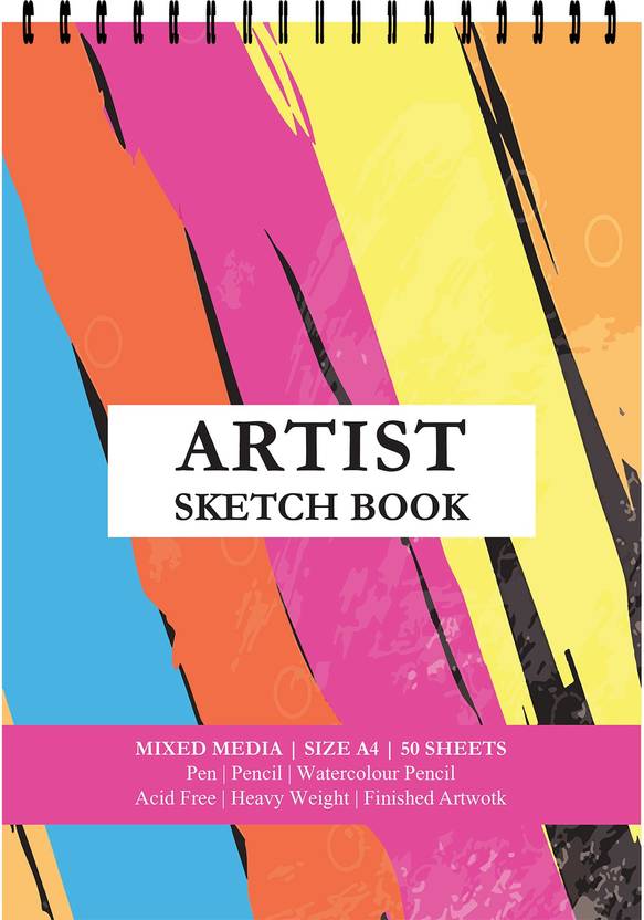 Paper Parwana Design Artist Sketch Drawing Book A4 Size Wire Bound 100