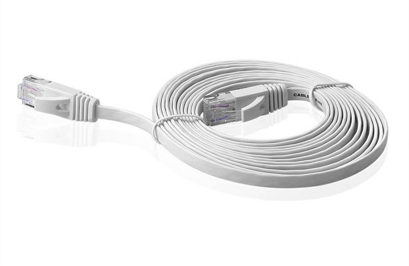 TECHGEAR Cat 6 Cable White for Switch,Flat Network