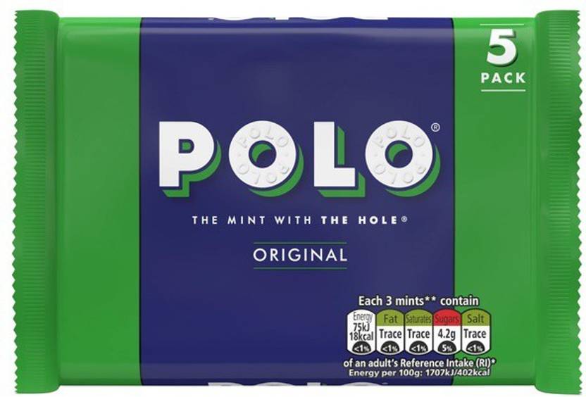 NESTLE Polo Original Mint (5 x 25g), 125g MINT Candy Price in India