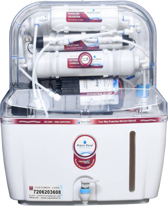 aquadeal 18 Stage Alkaline 15 L RO + UV + UF + TDS Control Water Purifier