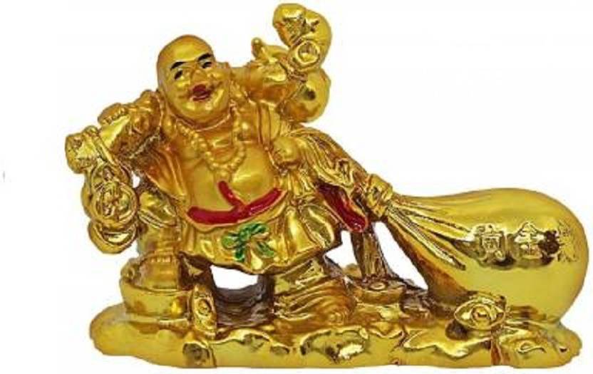 ASTRUMS Dragging The Money Bag Laughing Buddha for Health, Wealth