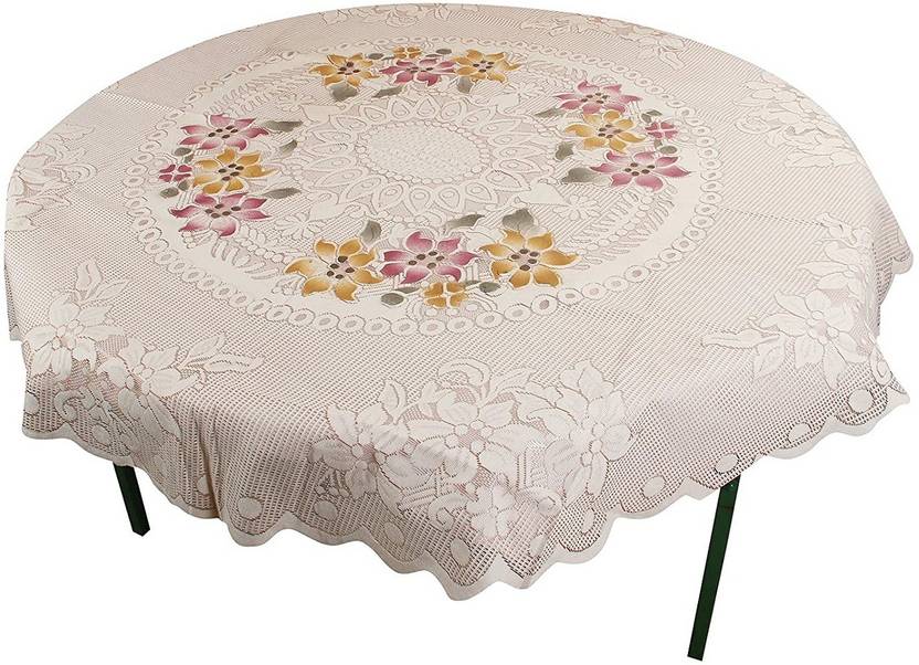 TANLOOMS Cotton 4 Seater Floral Table Cover
