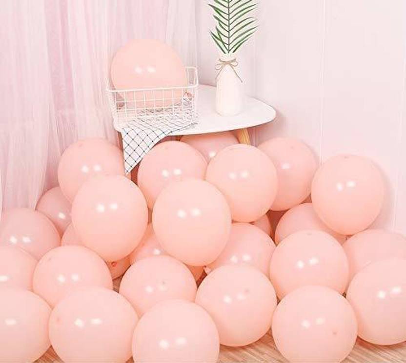 Juneja Enterprises Solid Peach Pastel Color Balloon Balloon