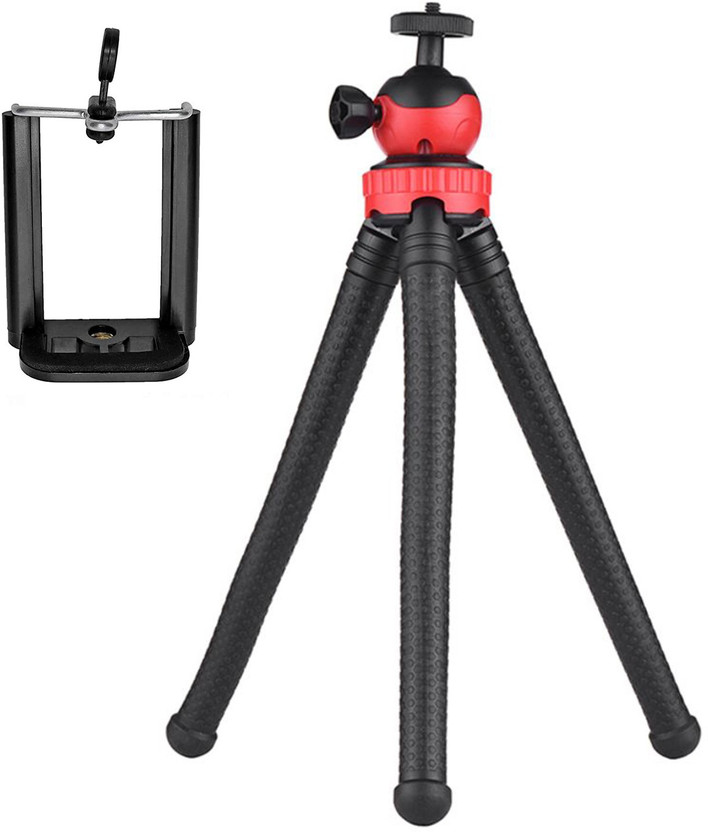 WRADER Super Flexible Tripod 360° Ball Shape Design 12 Inch Octopus Travel Tripod For SLR / DSLR / SMARTPHONES / MICRO SINGLE / CELL PHONE/ ACTION CAMERA / ANDROID PHONES / New Arrival Ultra Flexible Tough Crack - Resistant Super Stable Octopus Flexi