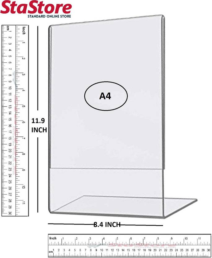 Rudrax 1 Compartments Slanted Sign Holder Landscape A4