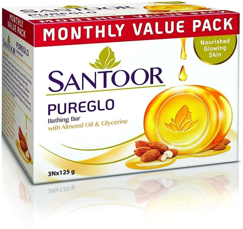Santoor Glycerine Bathing Bar 3