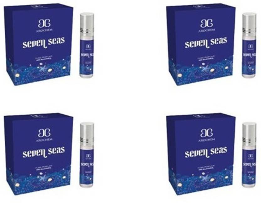 AROCHEM SEVEN SEAS Attar long lasting fragrance No Alcohol Pure Perfume Herbal Attar (Set of 4) (6ml Each) Herbal Attar