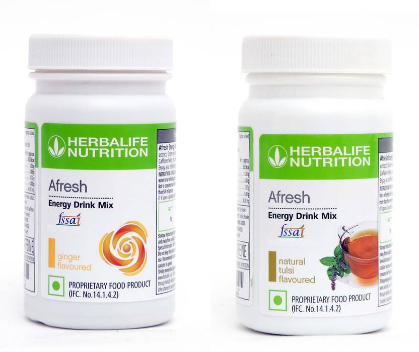 HERBALIFE Afresh Energy Drinks Mix Ginger + Tulsi Flavour (1+1 ) Energy
