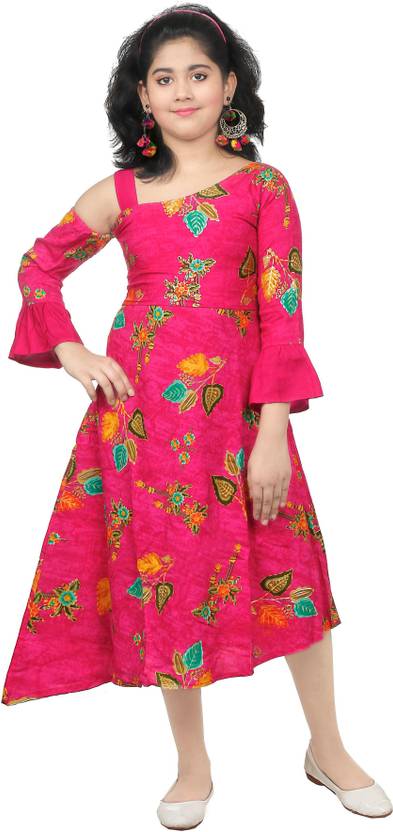 KRISHTINA Girls Below Knee Party Dress