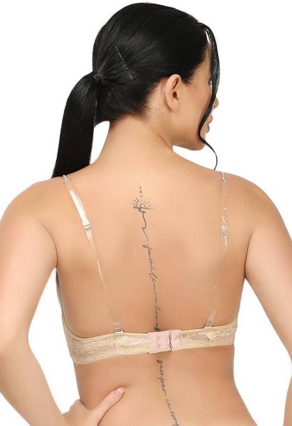 Women T-Shirt Lightly Padded Bra  (Beige)