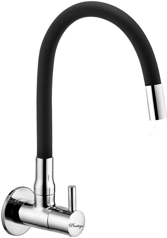 Prestige Dove Sink Cock Black Flexible sink Cock Pillar Cock Pillar Tap