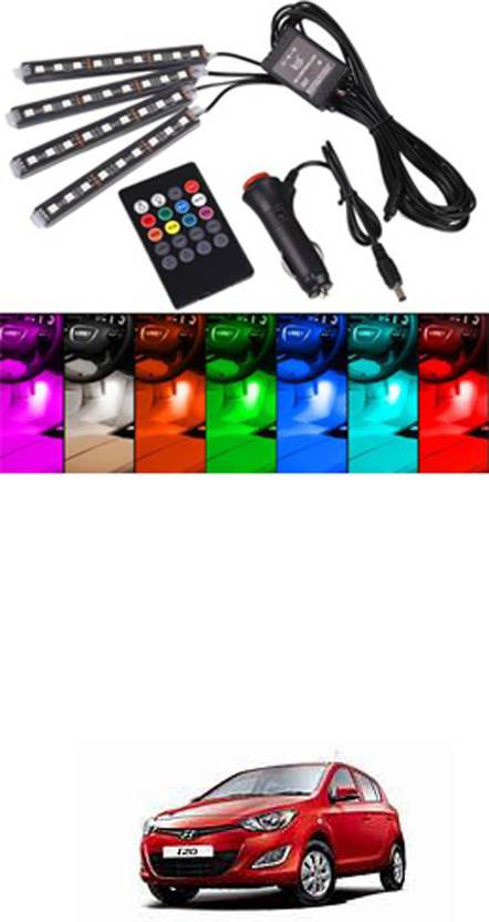 APICAL Atmosphere Lights Car LED Strip Light 4pcs 48 LED DC 12V Multicolor Music Car Interior Light LED Under Dash Lighting Kit with Sound Active Function and Wireless Remote Control Car Dashboard Lights (Multicolor)215 Dash Light Car LED for Hyundai (12 V, 75 W)