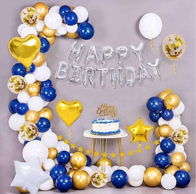 party assets Happy Birthday Decoration Kit Combo Price in India Buy