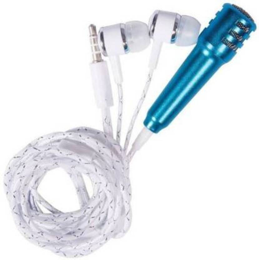 Clairbell DEY_555I_ Karaoke Singing Microphone Metal Sing Mic for Phone, for Computer, for PC Audio Cable with Stereo Earphone Compatible with all smart & IOS devices Microphone