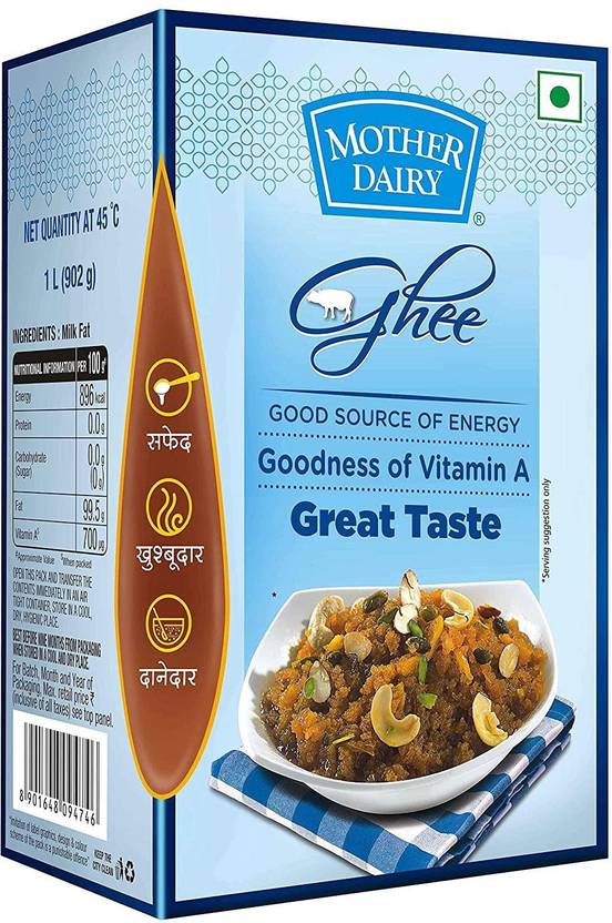 MOTHER DAIRY Buffalo Ghee 1 L Tetrapack Price in India Buy MOTHER