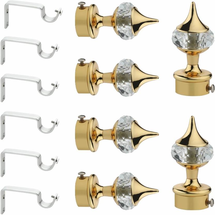ZAPEX Gold Rod Rail Bracket, Curtain Knobs Price in India Buy ZAPEX Gold Rod Rail Bracket