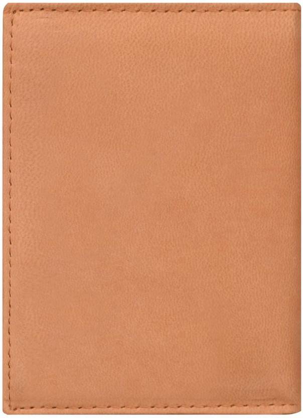 Men Tan Genuine Leather Wallet - Mini  (8 Card Slots)