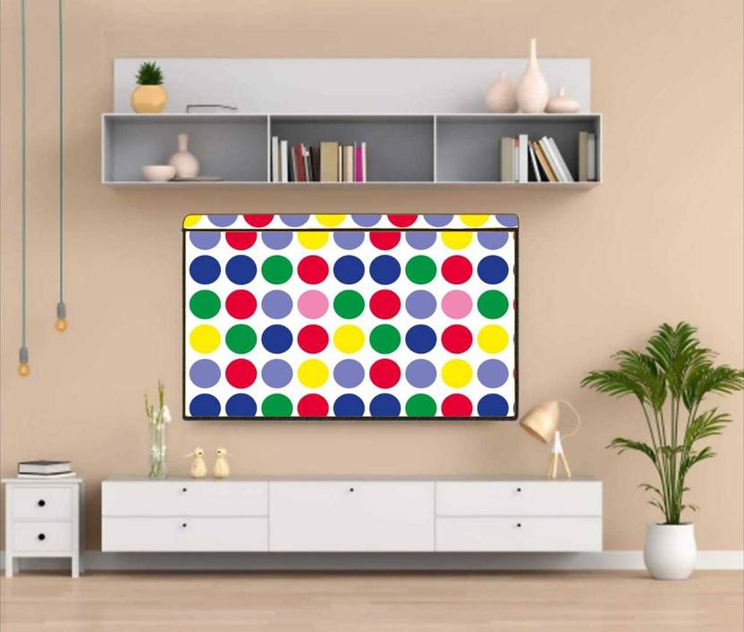 Acoma 32 Inch Led TV Cover Waterproof with Transparent Polyethene Layer for 32 inch Led TV Cover for Thomson, KODAK, Sony, Samsang, Mi Led TV Cover - LED-32-Multi-Circle-P1