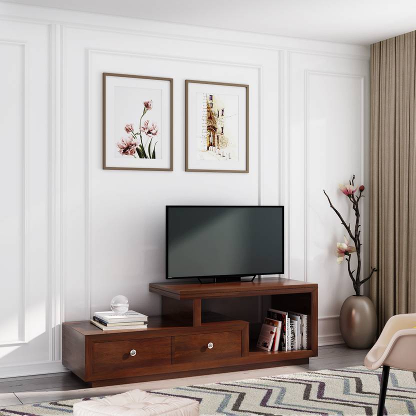 Flipkart Perfect Homes Sheesham Wood Solid Wood TV Entertainment Unit