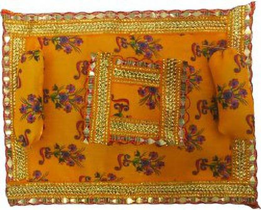 SHYAM Laddu Gopal Gaddi Set With Two Cushion And One Aasan Size (0 to 4) Premium Quality Dress