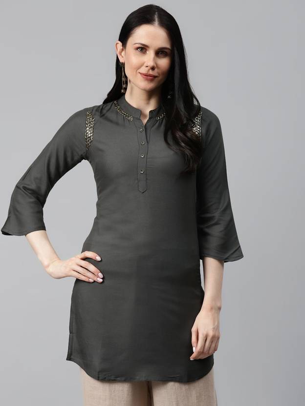JC4U Women Solid Straight Kurta