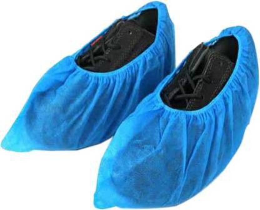 MasterShip 50 Pair PECIALLY FOR SPECIALIST Disposable Shoe Cover-(pack of 100 ) BLUE PP (Polypropylene) BLUE Boots Shoe Cover, Flat Shoe Cover, High Ankle Shoe Cover, High Heeled Shoe Cover, Toes Shoe Cover