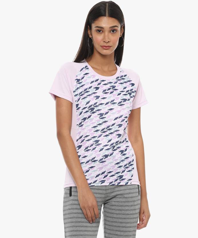 PINACOLADA Printed Women Round Neck Purple T-Shirt