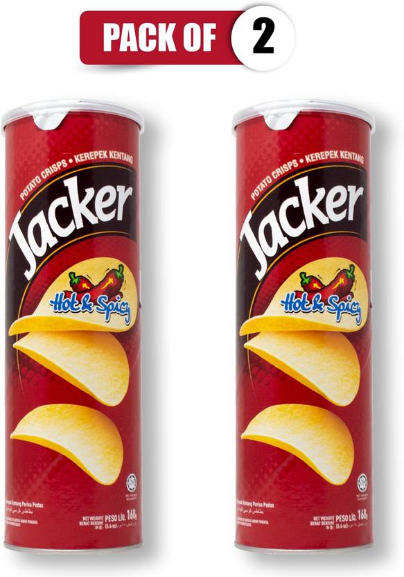 Jacker Potato Crisp Hot & Spicy 160 g Pack of 2 Chips Price in India