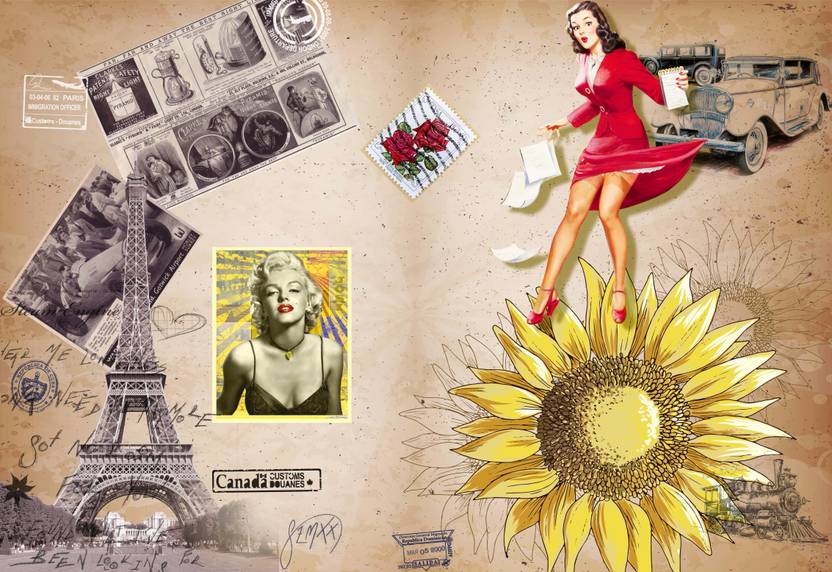 BUSY2BUY L2181 Stamp Art Laptop Sticker Vinyl Laptop Skin Compatible for 15.6 inch