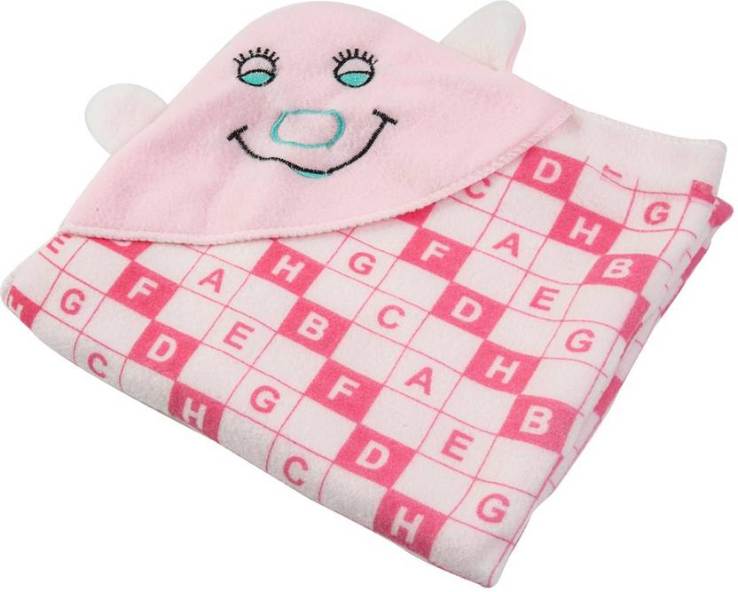 BABY ZONE Printed Single Hooded Baby Blanket for  AC Room