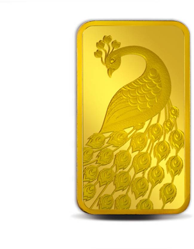 MMTCPAMP India Pvt Ltd Peacock 24 (9999) K 10 g Yellow Gold Bar Price in India Buy MMTCPAMP
