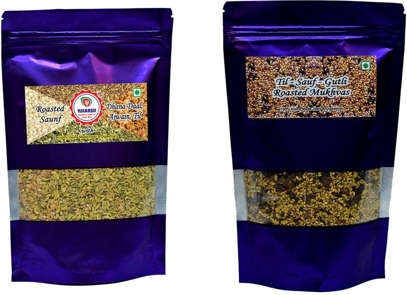 ViHarsh ViHarsh Combo Pack Roasted Saunf with Dhana Daal, Ajwain, Til