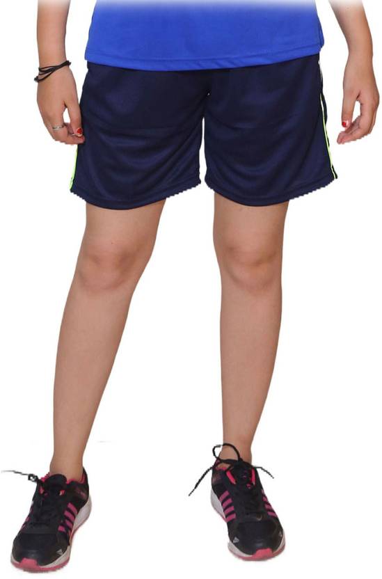 Tempest Solid Women Dark Blue Sports Shorts