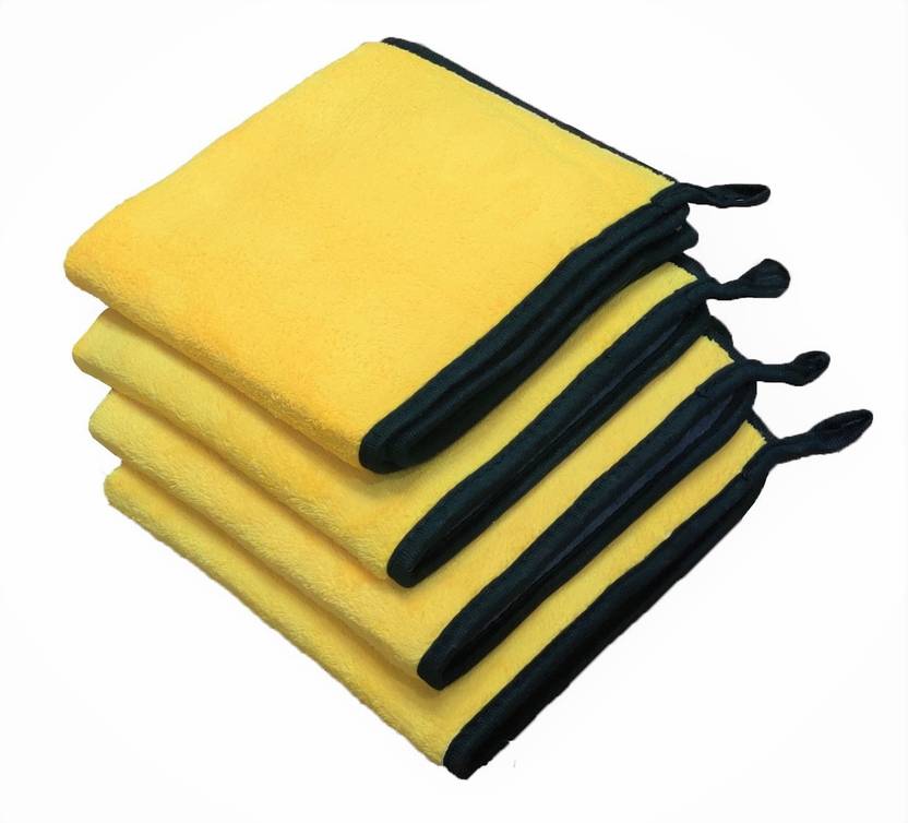 BlessYou Microfiber Cleaning Cloth (600 GSM) | 40cm x 40 cm (Pack of 4) Wet and Dry Microfiber Cleaning Cloth