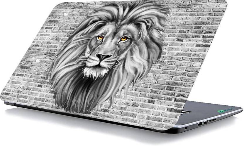 BUSY2BUY LION 3D LAPTOP SKIN STICKER VINYL Reusable Laptop Skin Compatible for 15.6 inch