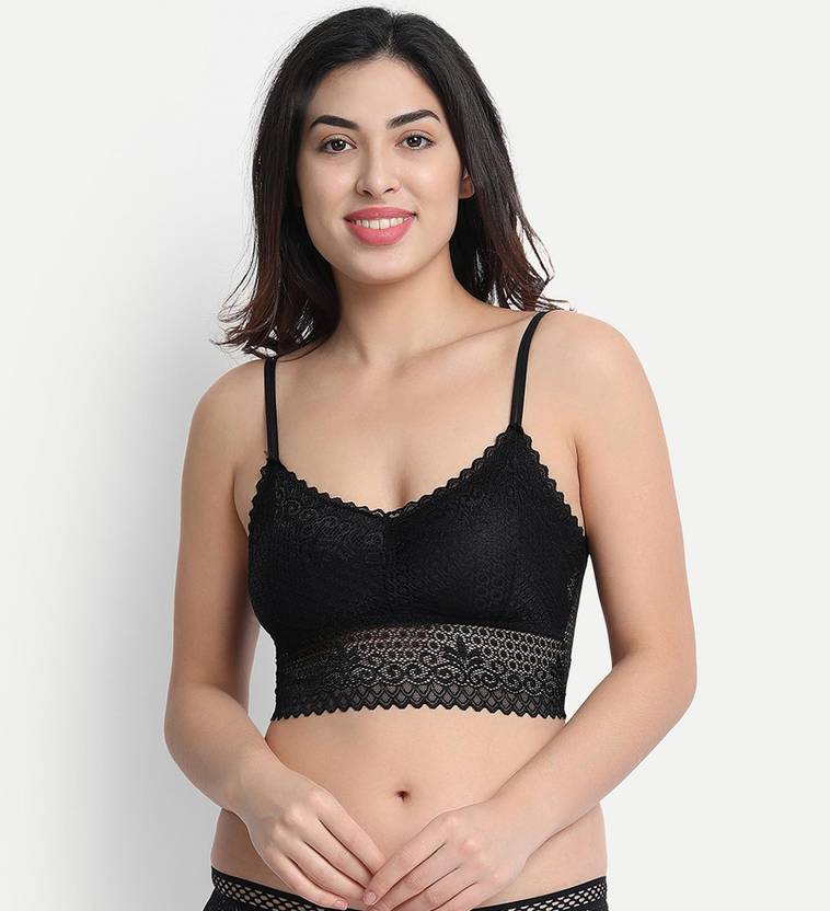 Women Full Coverage Lightly Padded Bra  (Black)
