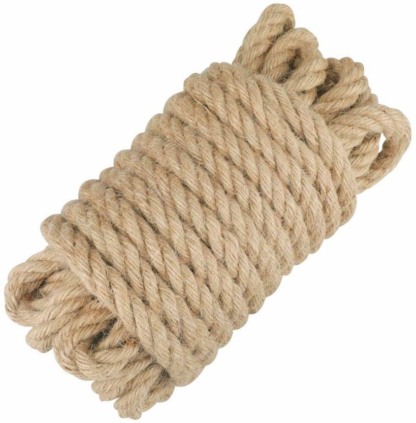 Eos Thick Jute Rope,Rassi, Twisted Cord for Craft Projects, Natural