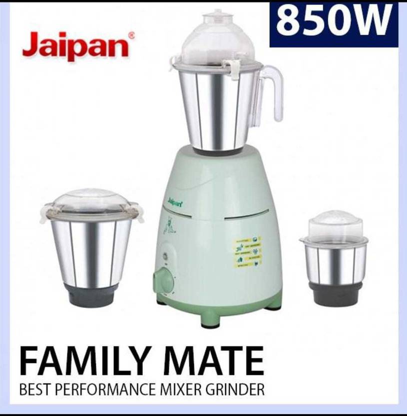 Jaipan by JAIPAN 850 Watt Family Mate Mixer Grinder (LIGHT GREEN)HEAVY DUTY MOTOR JPFAMILY MATE