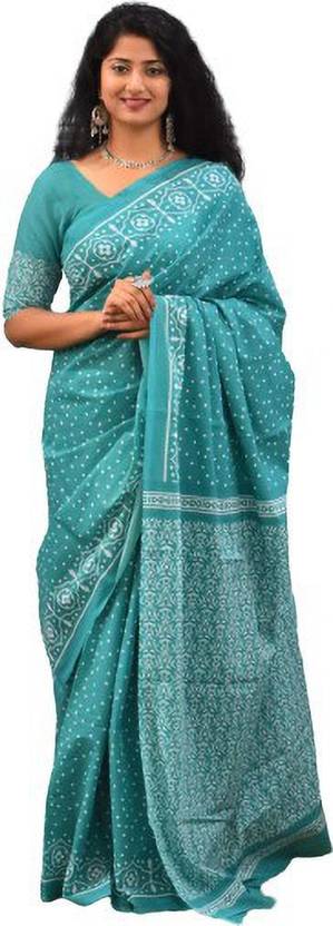Clothonus Printed Sambalpuri Pure Cotton Saree