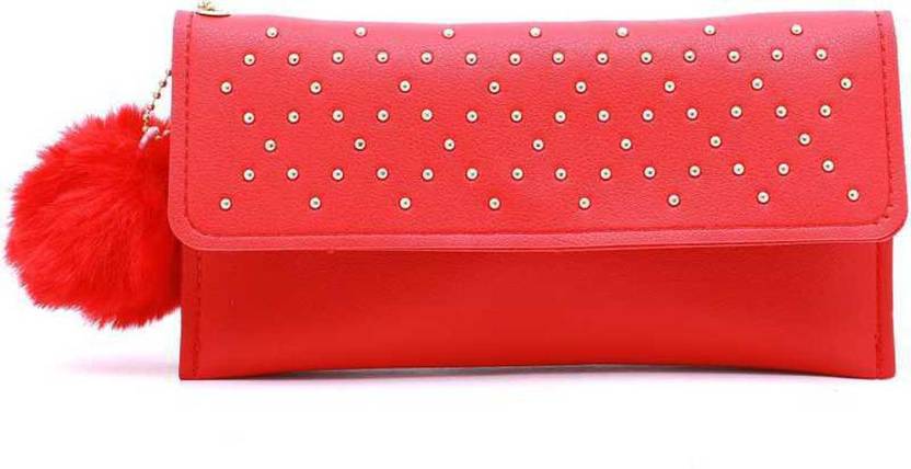 Casual, Party, Formal Red  Clutch  - Regular Size