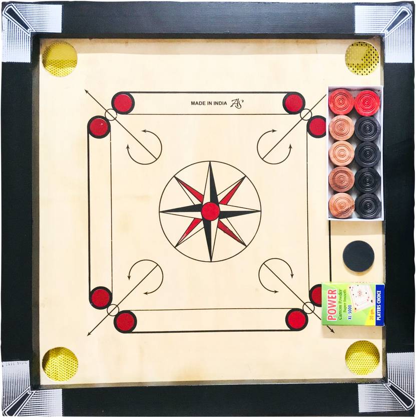 AARAV SPORTS Carrom Board Small for Kids with Wooden Coins, Striker