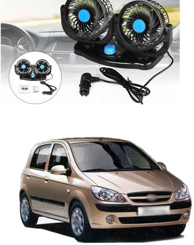 PRTEK 12V Car Fans Cooling Air Fan Powerful Dashboard Electric Car Fan