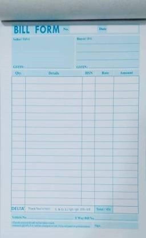 dream stationery Dream Stationary Bill Book 200 pages (100 Printed
