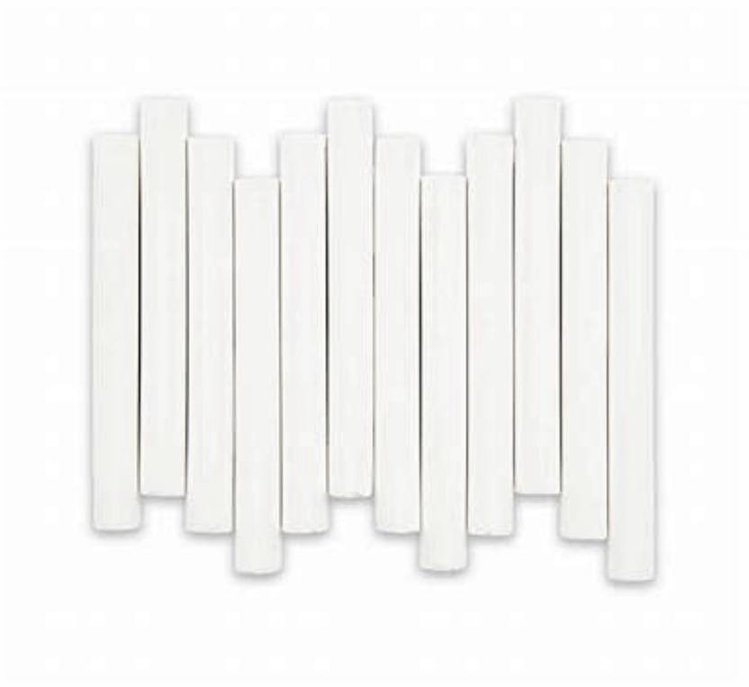 officekart Dustless WHITE Chalk (Pack of 1, 50 pcs) Black Board Skin Friendly WHITE Chalk