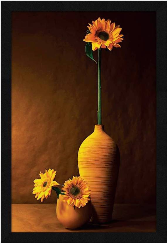 Bhawana Creation SUNFLOWER BEAUTIFUL PAINTING Digital Reprint 12 inch x 8 inch Painting