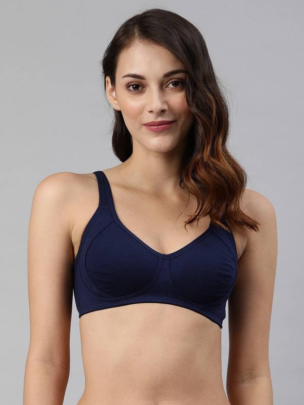 VAN HEUSEN Women Deep Sea Navy Solid Full Coverage Wireless Bra Women