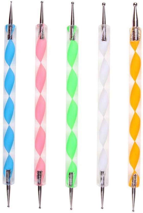 Levin 5 Piece Acrylic Dotting Tool Set Embossing Stylus for Mandala Clay Pottery Ceramic Nail Art and Polymer Clay