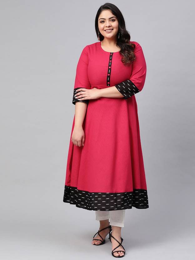 Sitaram Designer Ikat Viscose Rayon A-line Kurta for Women