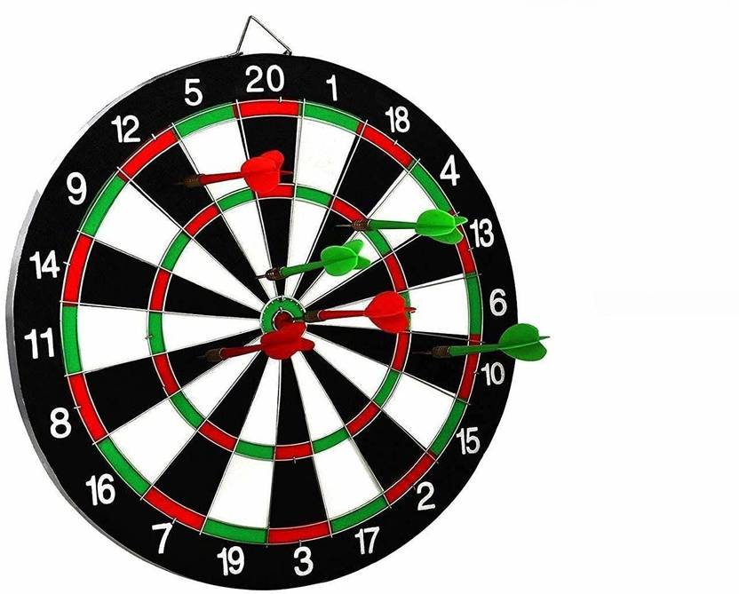 Amazing Double Sided Portable Dart Board Game Round Metal Wiring Steel