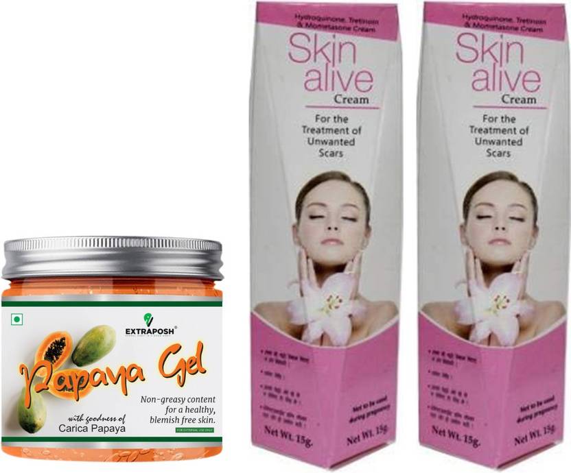 Extraposh Papaya Gel Usefull in Skin Toner + Skin Alive Cream 2 Pc